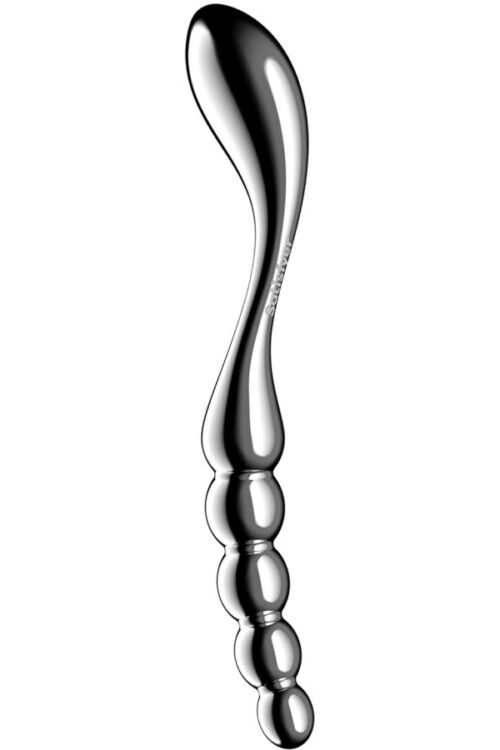 SATISFYER – STAR FORCE 1 DILDO ACERO INOXIDABLE DOBLE USO