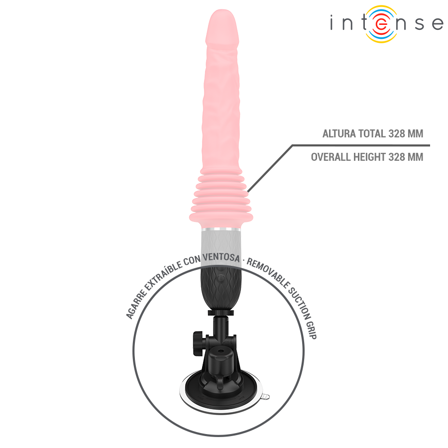 INTENSE - CYNTHIA VIBRADOR THRUSTING CONTROL REMOTO CON CALOR - Imagen 4