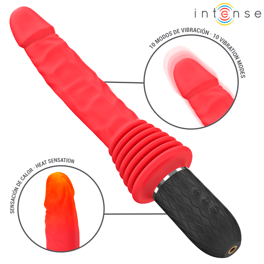 INTENSE - CYNTHIA VIBRADOR THRUSTING CONTROL REMOTO CON CALOR - Imagen 7