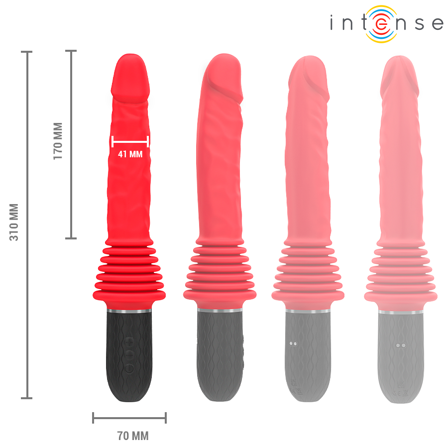 INTENSE - CYNTHIA VIBRADOR THRUSTING CONTROL REMOTO CON CALOR - Imagen 3