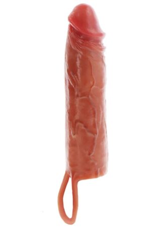 GET REAL - FUNDA HYDRATED SKIN DE SILICONA PARA PENE CARAMELO 20 CM