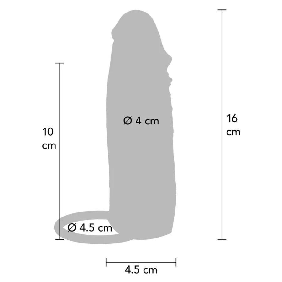 GET REAL - FUNDA HYDRATED SKIN DE SILICONA CON VIBRACIÓN PARA PENE CARAMELO 16 CM - Imagen 3