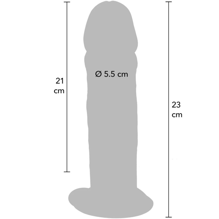 GET REAL - DILDO DELUXE DONG GRUESO DE DOBLE DENSIDAD TPE 23 CM - Imagen 2