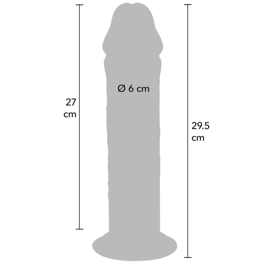 GET REAL - DILDO DELUXE DONG GRUESO DE DOBLE DENSIDAD TPE 29.5 CM - Imagen 5