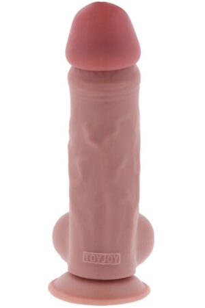 GET REAL - PENE REALÍSTICO DELUXE CON TESTÍCULOS EXTRA GRUESO 23 CM