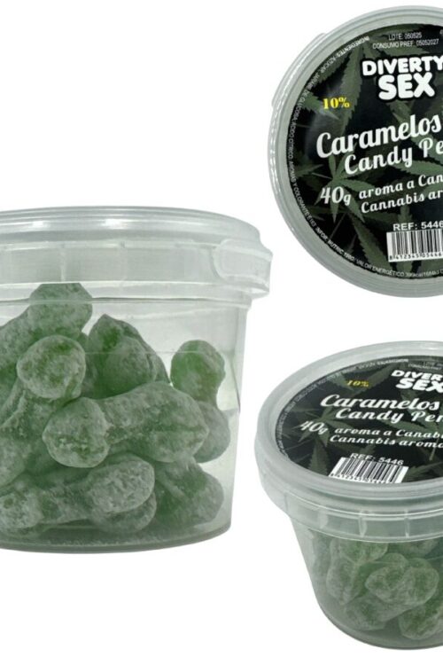DIABLO PICANTE – 20 CARAMELOS CON FORMA DE PENE CON AROMA CANNABIS