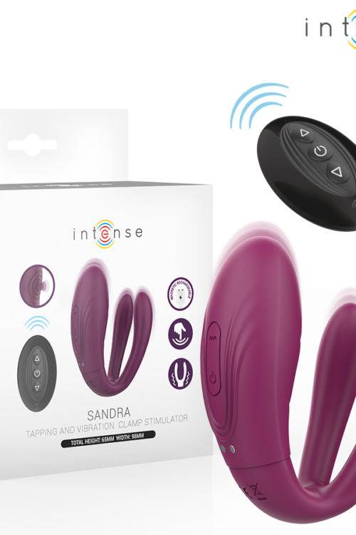 INTENSE – SANDRA VIBRADOR & ESTIMULADOR DE PINZAS CON GOLPETEO CONTROL REMOTO