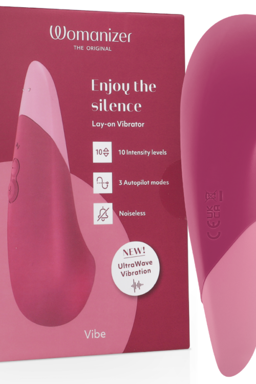WOMANIZER – VIBE VIBRADOR LAY-ON SILENCIOSO ROSA OSCURO