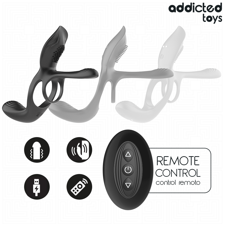 ADDICTED TOYS - ANILLO DOBLE PARA EL PENE CON ESTIMULADOR DE CLÍTORIS - Imagen 5
