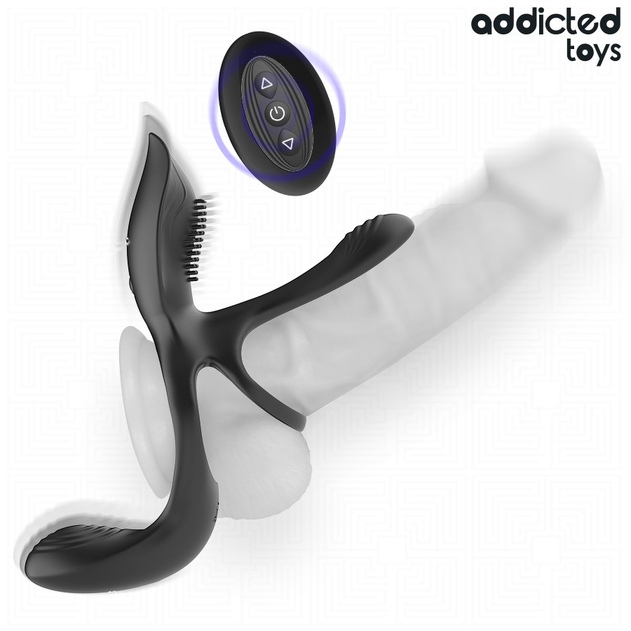 ADDICTED TOYS - ANILLO DOBLE PARA EL PENE CON ESTIMULADOR DE CLÍTORIS - Imagen 4