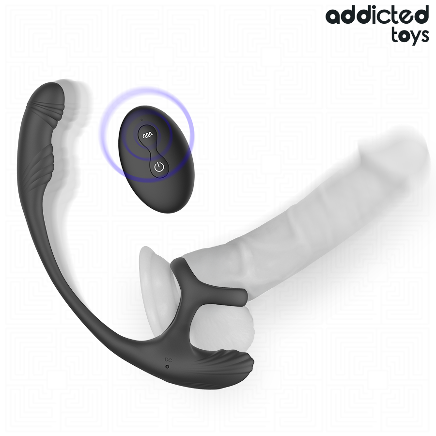 ADDICTED TOYS - PLUG ANAL VIBRACIÓN Y WAVING 360º Y ESTIMULADOR TESTÍCULOS - Imagen 5