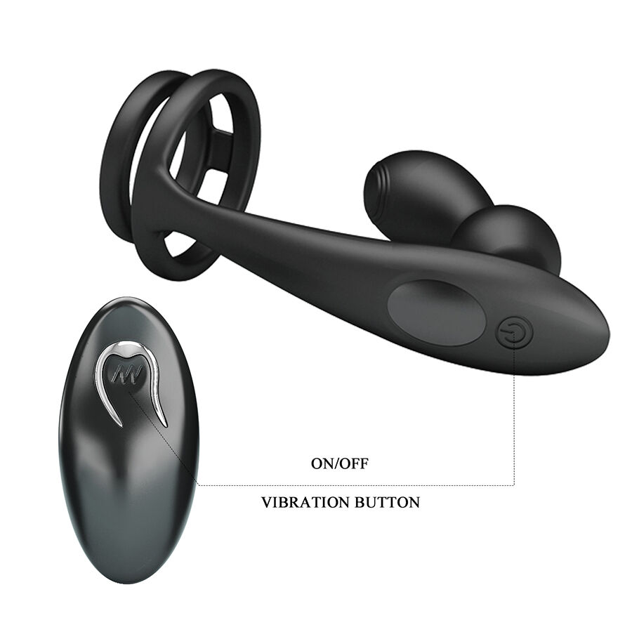 MR PLAY - ANILLO PARA PENE CON PLUG ANAL CON VIBRACIÓN CONTROL REMOTO - Imagen 4