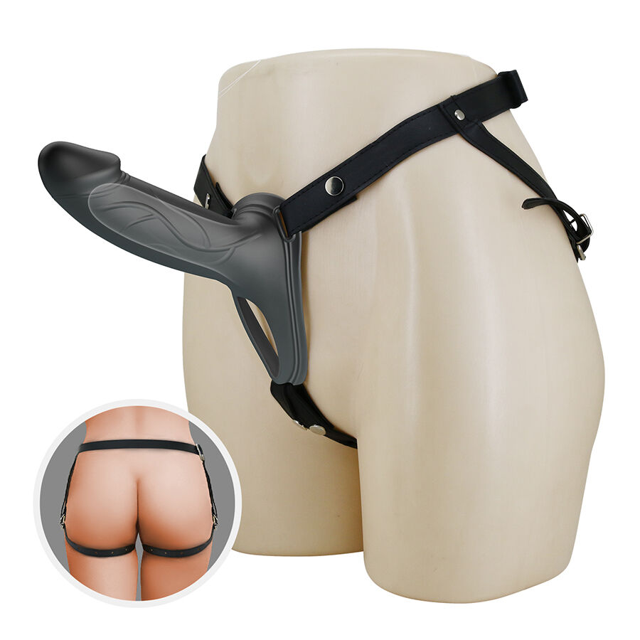 PRETTY LOVE - LANDON STRAP-ON CON VIBRACIÓN NEGRO - Imagen 7