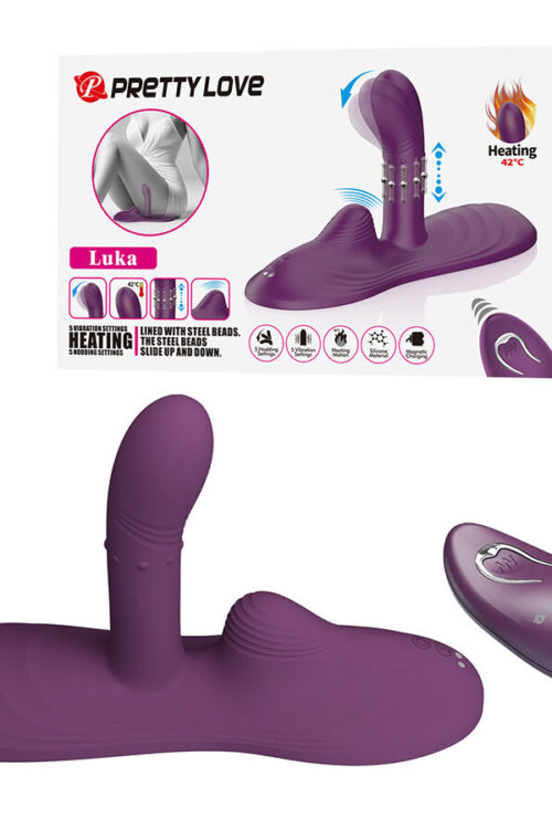 PRETTY LOVE – LUKA SIT-DOWN VIBRADOR CON EFECTO CALOR Y CONTROL REMOTO