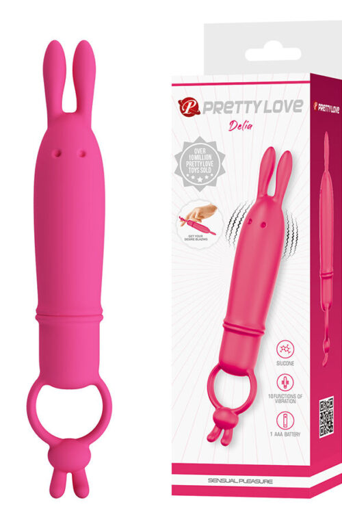 PRETTY LOVE – DELIA VIBRADOR RABBIT CON ANILLO DE SUJECIÓN