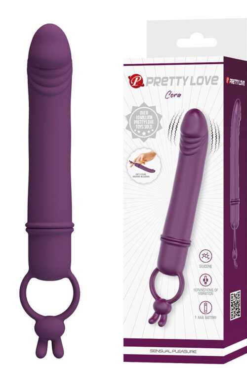 PRETTY LOVE – CORA VIBRADOR FORMA PENE CON ANILLO DE SUJECIÓN