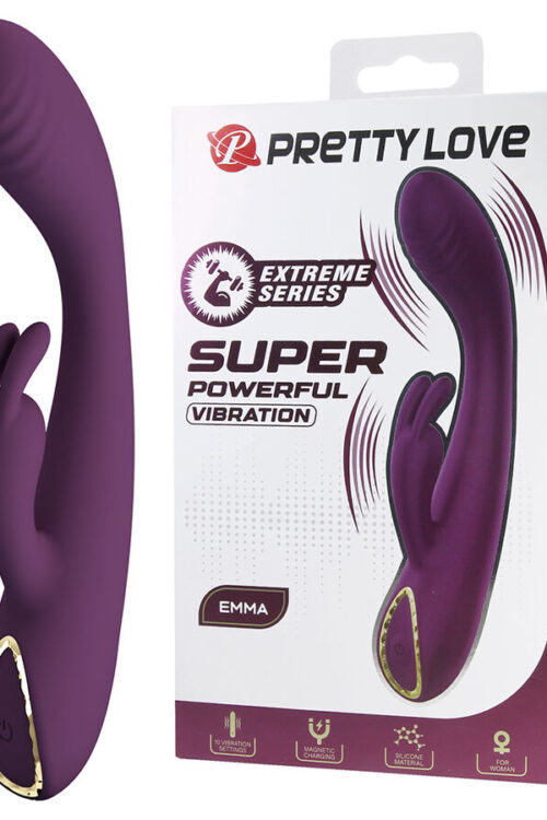 PRETTY LOVE – EMMA VIBRADOR CON ESTIMULADOR RABBIT MORADO
