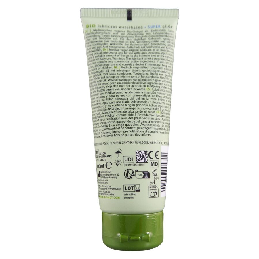 HOT - BIO LUBRICANT LUBRICANTE BIO BASE AGUA 100 ML - Imagen 2