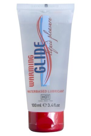 HOT - WARMING GLIDE LIQUID PLEASURE LUBRICANTE BASE AGUA EFECTO CALOR 100 ML