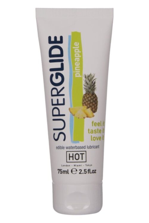 HOT – SUPERGLIDE LUBRICANTE COMESTIBLE BASE AGUA PIÑA 75 ML