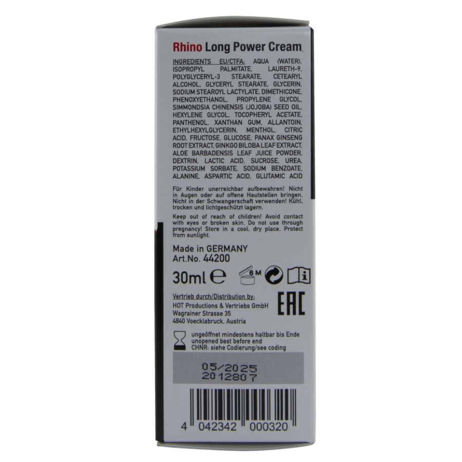 HOT - RHINO LONG POWER CREMA 30 ML - Imagen 2