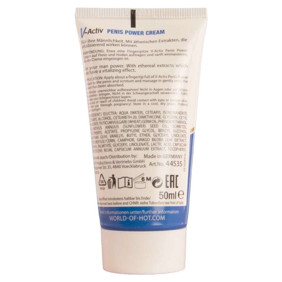 HOT - V-ACTIV PENIS POWER CREMA PARA HOMBRE 50 ML - Imagen 7