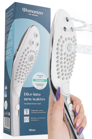 WOMANIZER - WAVE CABEZAL DE DUCHA ESTIMULADOR DE CLITORÍS PLATEADO