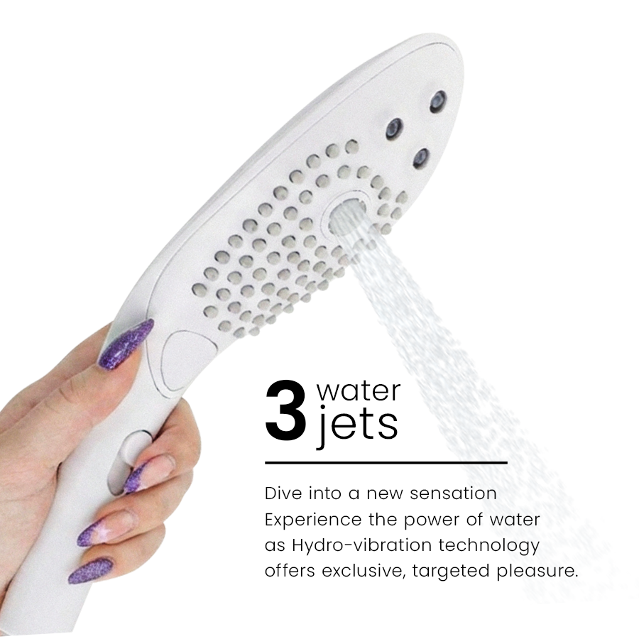 WOMANIZER - WAVE CABEZAL DE DUCHA ESTIMULADOR DE CLITORÍS BLANCO - Imagen 3