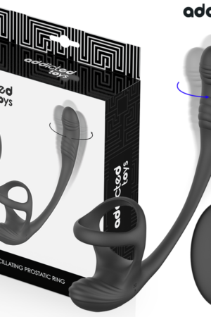 ADDICTED TOYS - PLUG ANAL VIBRACIÓN Y WAVING 360º Y ESTIMULADOR TESTÍCULOS