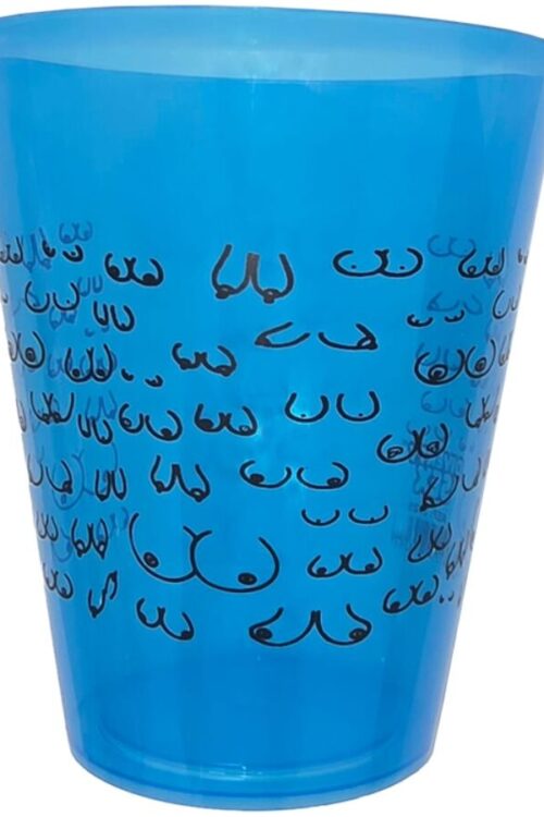 DIABLO PICANTE – VASO AZUL 500 ML CON TETAS NEGRAS