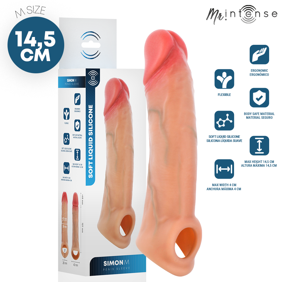 MR INTENSE – SIMON M FUNDA PARA EL PENE SILICONA 14.5 CM -Ø- 4 CM