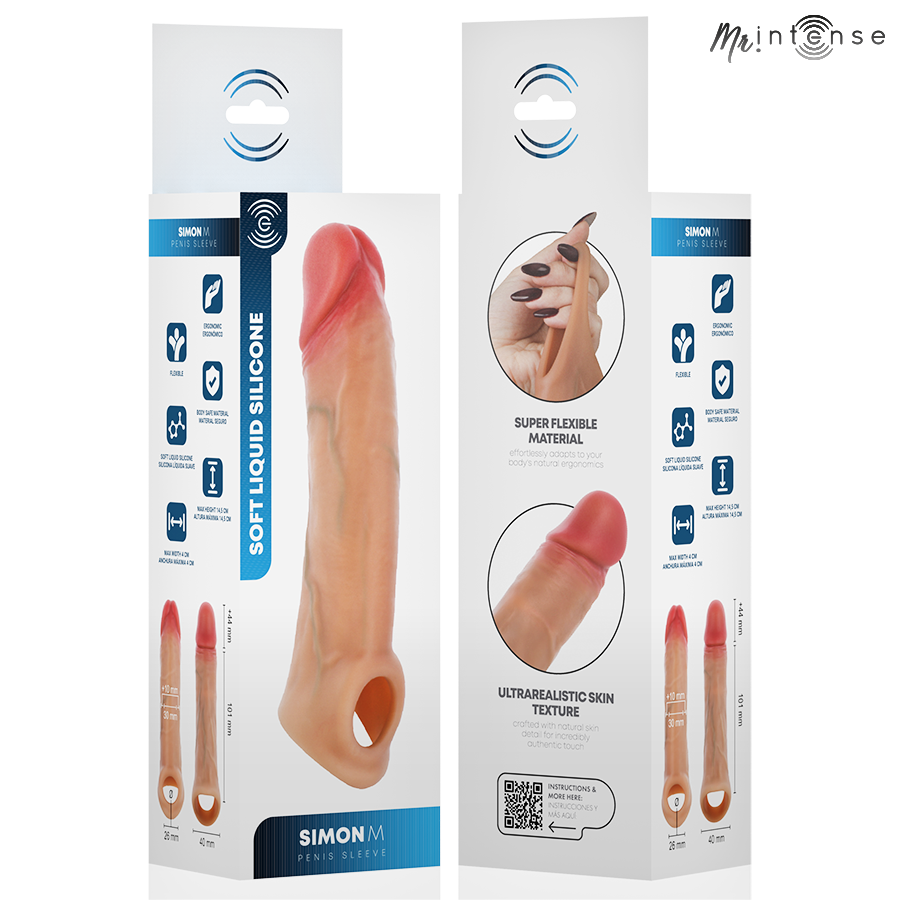 MR INTENSE - SIMON M FUNDA PARA EL PENE SILICONA 14.5 CM -Ø- 4 CM - Imagen 5