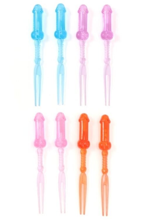 DIABLO PICANTE – PINCHOS DE PENE DE COLORES 8 UNIDADES