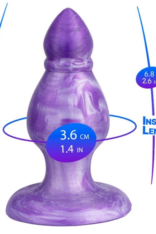 SILEXD – QUEEN PLUG ANAL FANTASY SILICONA LIQUIDA TERMOREACTIVO LILA 9.2 CM