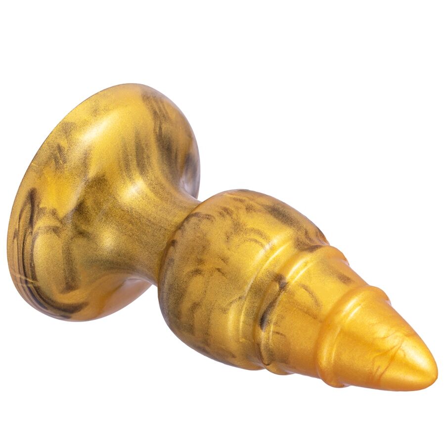 SILEXD - GOLDY PLUG ANAL FANTASY SILICONA LIQUIDA TERMOREACTIVO ORO 9.2 CM - Imagen 6