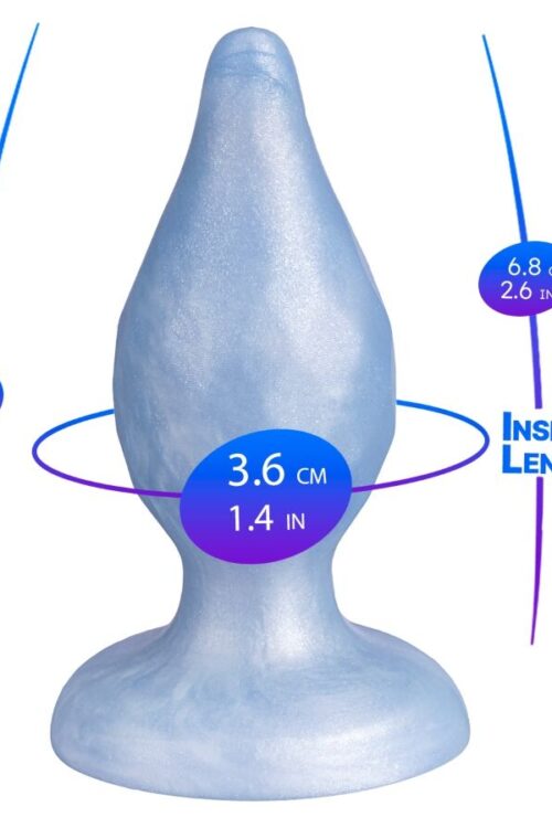 SILEXD – DIAMOND PLUG ANAL FANTASY SILICONA LIQUIDA TERMOREACTIVO AZUL PERLA 9.2 CM