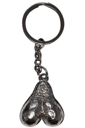 DIABLO PICANTE - LLAVERO METAL HUEVOS PLATA
