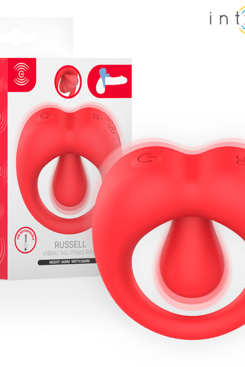 INTENSE – RUSSELL ANILLO VIBRADOR CON ESTIMULACIÓN DE CLÍTORIS ROJO