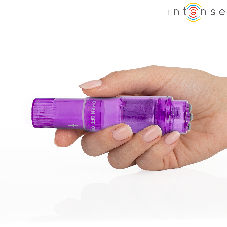 INTENSE - KURT MINI MASAJEADOR CON 4 CABEZALES INTERCAMBIABLES LILA - Imagen 3