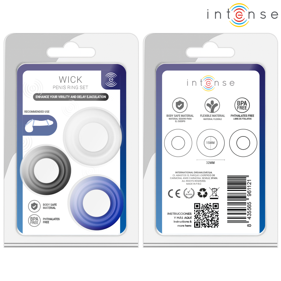 INTENSE - WICK SET DE 3 ANILLOS VARIOS COLORES - Imagen 3