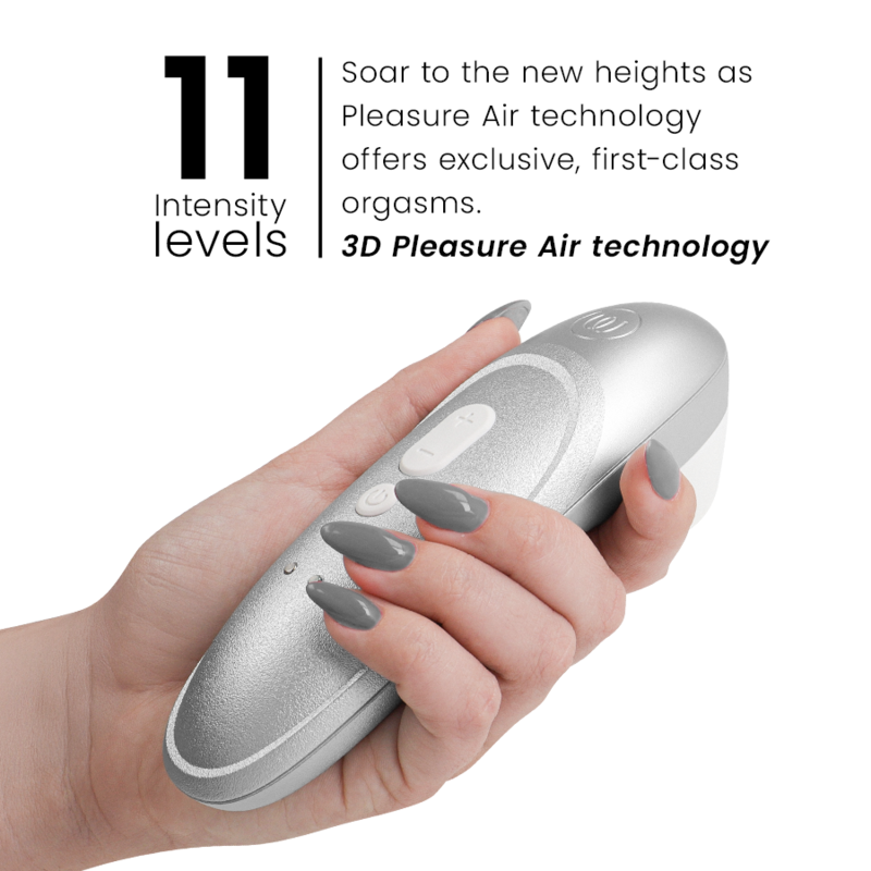 WOMANIZER - PRO VIBRANT ESTIMULADOR DE CLÍTORIS GRIS PLATA - Imagen 2