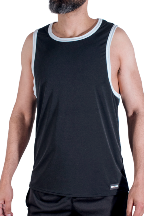 MACHO – CMV004 CAMISETA GYM NEGRA S/M