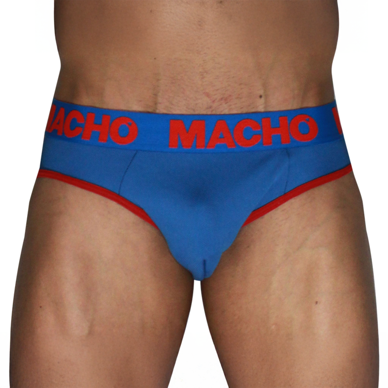 MACHO - MCH005 SLIP CLÁSICO AZULÓN + ROJO S - Imagen 2
