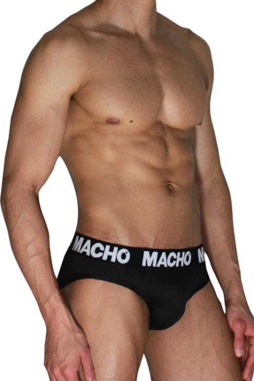 MACHO – MCH007 SLIP CLÁSICO NEGRO + NEGRO S