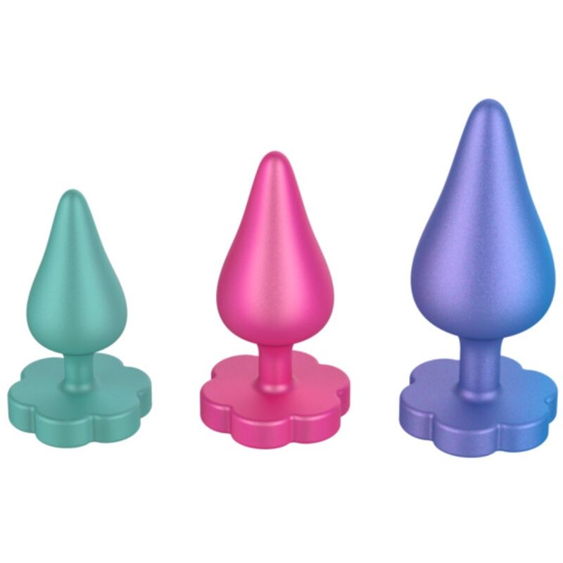 ROMP – LUSTER KIT DE ENTRENAMIENTO ANAL S/M/L CON BASE EN FORMA DE FLOR