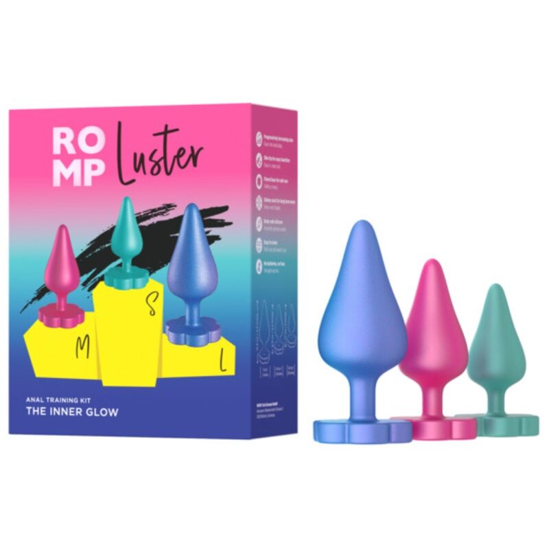 ROMP - LUSTER KIT DE ENTRENAMIENTO ANAL S/M/L CON BASE EN FORMA DE FLOR - Imagen 6