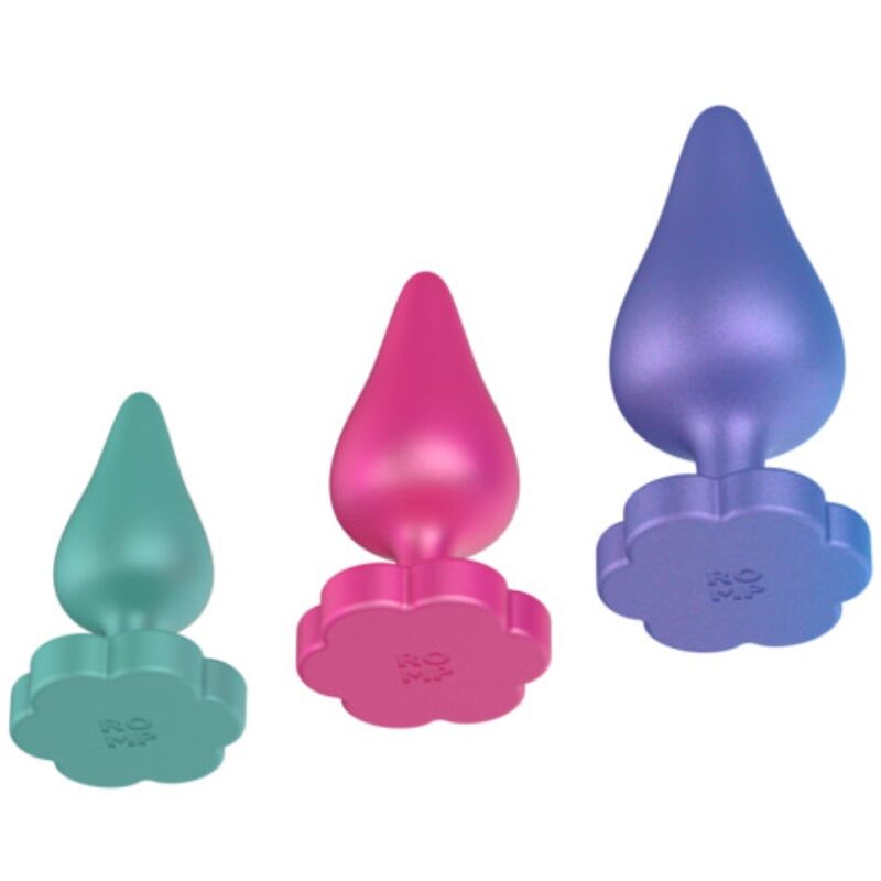 ROMP - LUSTER KIT DE ENTRENAMIENTO ANAL S/M/L CON BASE EN FORMA DE FLOR - Imagen 5