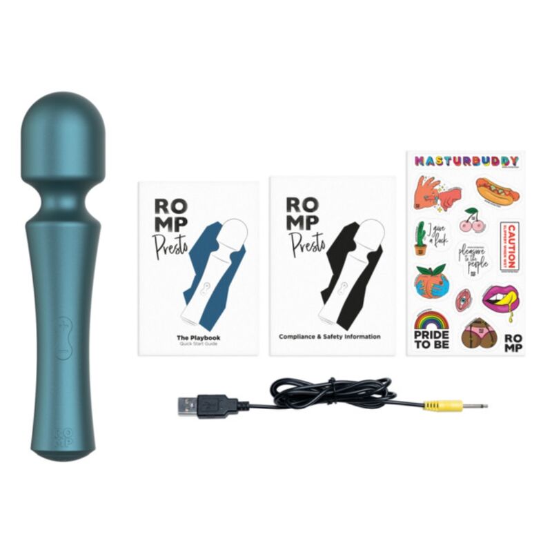 ROMP - PRESTO MINI WAND VIBRADOR CABEZAL FLEXIBLE VERDE - Imagen 11