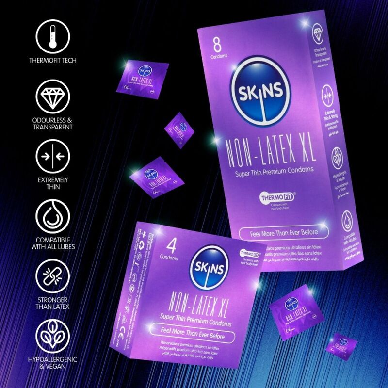 SKINS - PRESERVATIVOS SIN LATEX XL PACK 8 - Imagen 5
