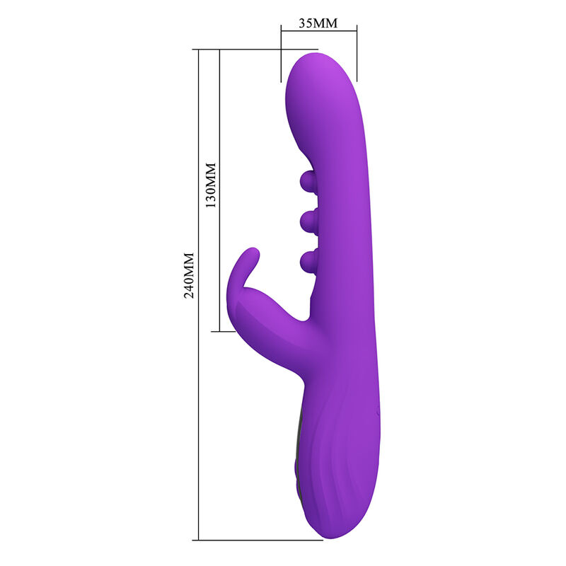 PRETTY LOVE - SABIEN VIBRADOR RABBIT CON ESTIMULACIÓN POR GOLPETEOS Y LED MORADO - Imagen 10